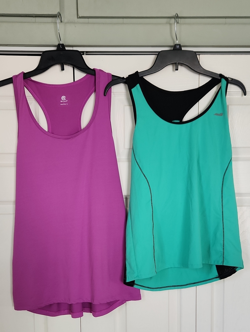 Athletic Tank Top Lot Champion Bright Purple And Avia Teal And Black